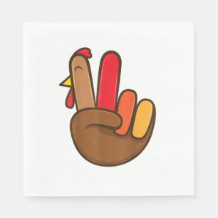 Serviette En Papier SYMBOLE DE LA MAIN DE LA Turquie Thanksgiving Supe