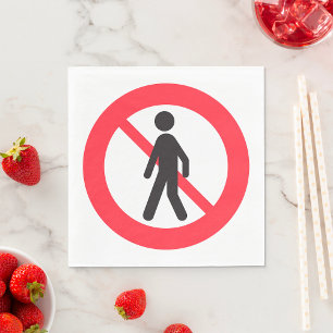 Serviette En Papier Symbole de la route piétonne