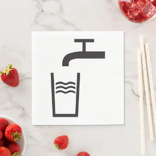 Serviette En Papier Symbole de l'eau du robinet