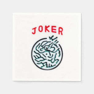 Serviette En Papier Symbole de mosaïque MahJong Joker