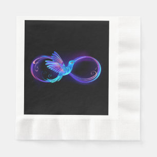 Serviette En Papier Symbole de Neon Infinity par Glowing Hummingbird