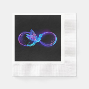 Serviette En Papier Symbole de Neon Infinity par Glowing Hummingbird