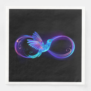 Serviette En Papier Symbole de Neon Infinity par Glowing Hummingbird