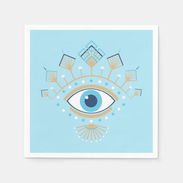 Serviette En Papier Symbole de protection turc des yeux mal grecs déco (Devant)