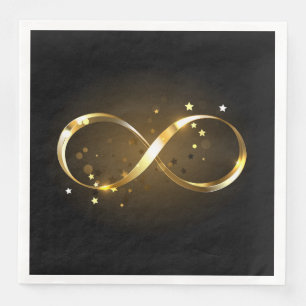 Serviette En Papier Symbole d'infini doré