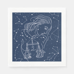 Serviette En Papier Symbole du zodiaque Libra