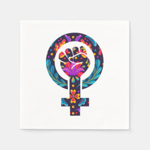 Serviette En Papier Symbole féminin féminisme féminisme féminisme Le p