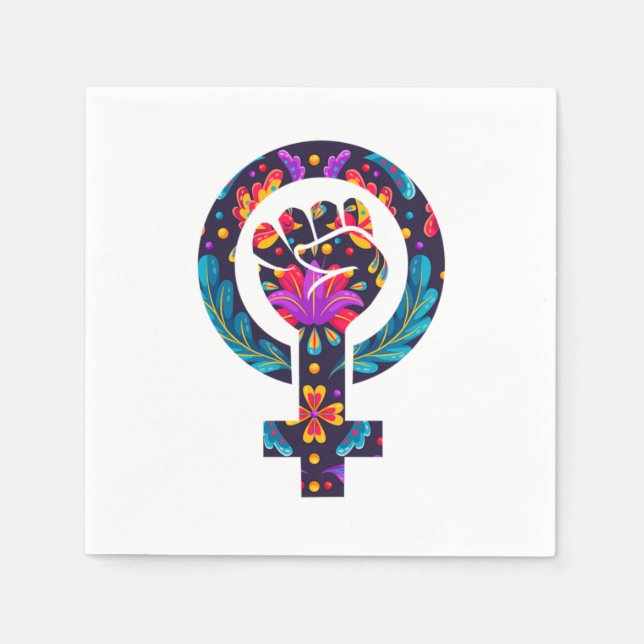 Serviette En Papier Symbole féminin féminisme féminisme féminisme Le p (Devant)