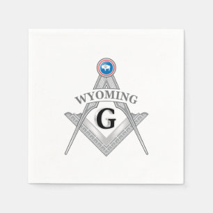 Serviette En Papier Symbole franc-maçonnerie de l'état du Wyoming
