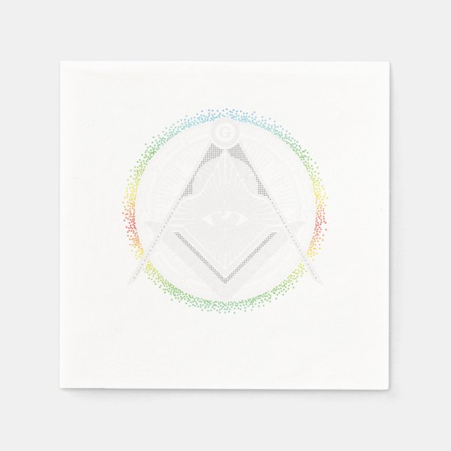 Serviette En Papier Symbole illuminati triangle maçonnique Conspiratio (Devant)