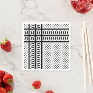 Serviette En Papier Symbole Keffiyeh de la Palestine Motif de résistan