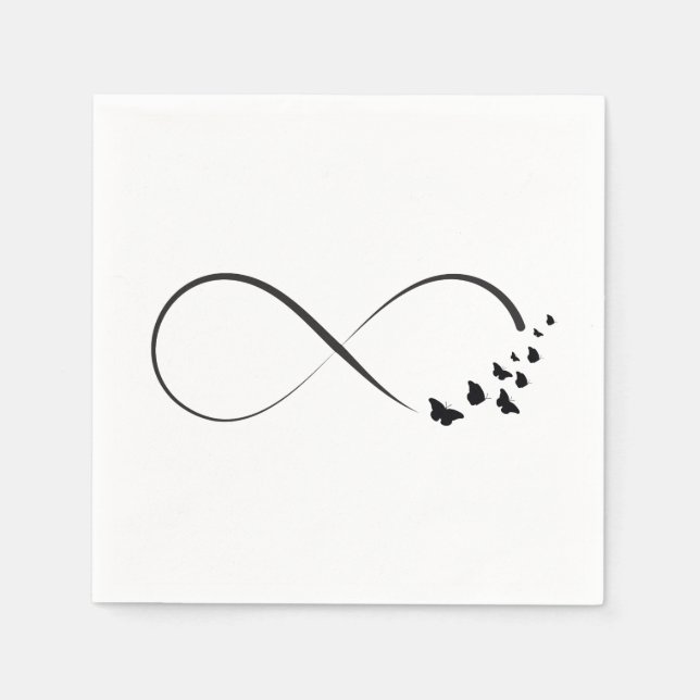 Serviette En Papier Symbole papillon infini (Devant)