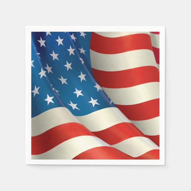 Serviette En Papier Symbole patriotique américain du drapeau (Devant)