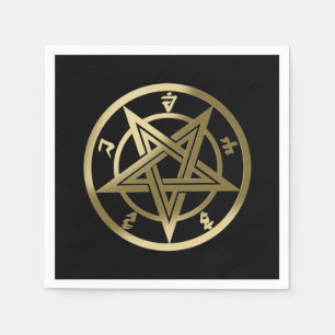 Serviette En Papier Symbole pentagramme classique