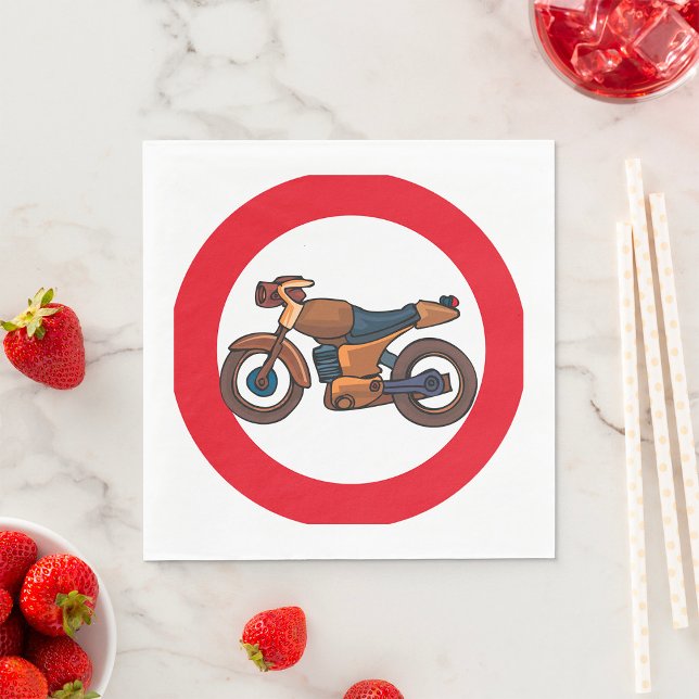 Serviette En Papier Symbole routier de moto (Créateur téléchargé)