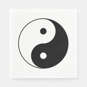 Serviette En Papier SYMBOLE YIN ET Yang (Taijitu taoïste chinois)