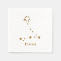 SYMBOLE Zodiaque Moderne Poissons Or | Eau de l'él