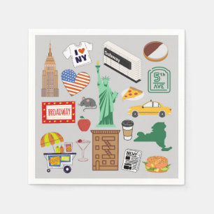 Serviette En Papier Symboles de New York