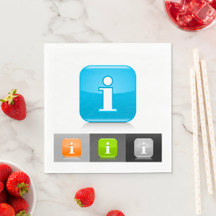 Serviette En Papier Symboles d'information brillants modernes