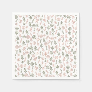 Serviette En Papier Symboles du Mahjong