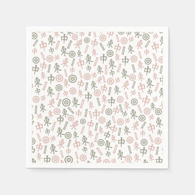 Serviette En Papier Symboles du Mahjong (Devant)