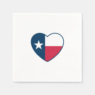 Serviette En Papier Symboles du Texas, Texas Drapeau, Coeur