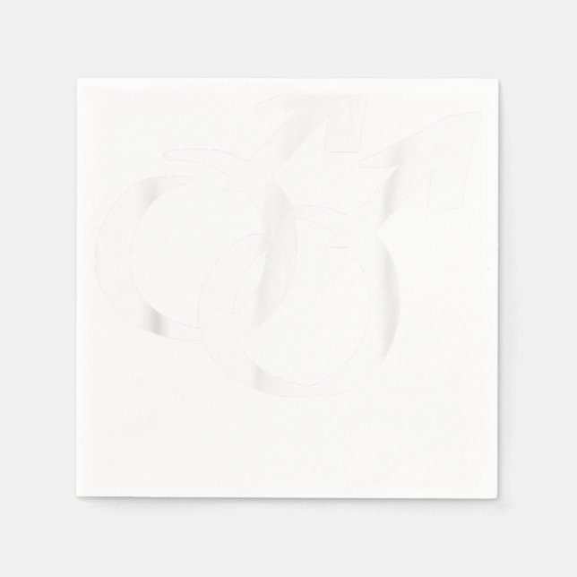 Serviette En Papier Symboles gays (Devant)