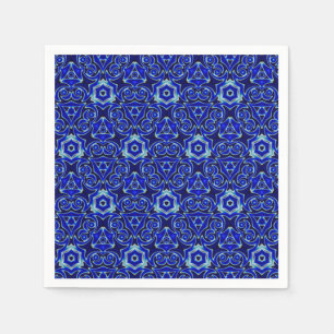Serviette En Papier Symétrie Carrelée Motif textile marocain