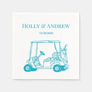 Serviette En Papier T Golf Cart Sac de Golf Clubs de Golf Mariage DIY 