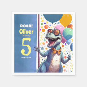 Serviette En Papier T-Rex Tyronasaurus Dinosaur Anniversaire coloré