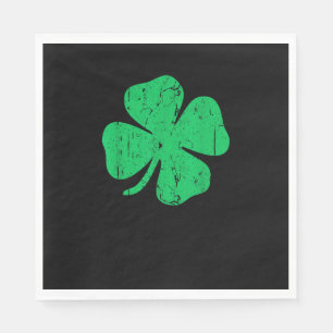 Serviette En Papier T-shirt à quatre feuilles en trèfle Vintage Saint 
