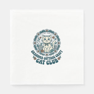 Serviette En Papier T-shirt Art pour Grand-mère Cottage Craft Chat Amo