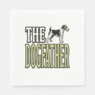 Serviette En Papier T-shirt avec gravure vintage Terrier Dog Father_