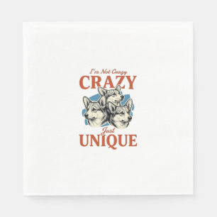Serviette En Papier T-shirt drôle de Corgi avec gravure vintage unique