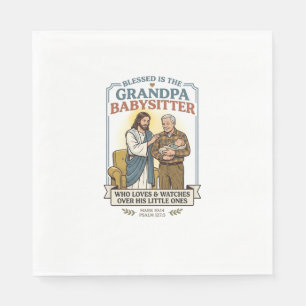 Serviette En Papier T-shirt humour gardien grands-parents Jésus Foi B
