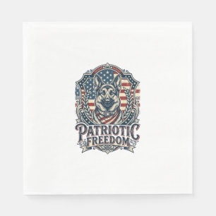 Serviette En Papier T-shirt vectoriel graphique du berger allemand pat
