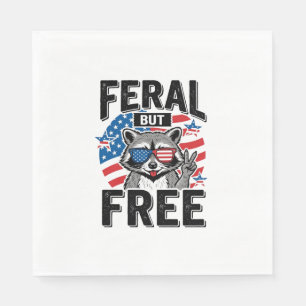 Serviette En Papier T-shirt vintage Raton laveur patriotique sauvage m