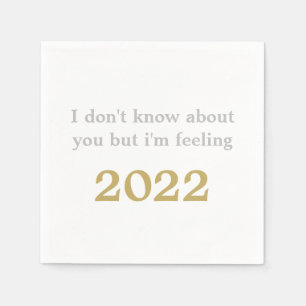 SERVIETTE EN PAPIER T SWIFT NYE NEW YEARS EVE 2022 FUNNY COCKTAIL