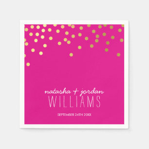 Serviette En Papier TABLEAU mariage DÉCOR de mignons confettis taches 