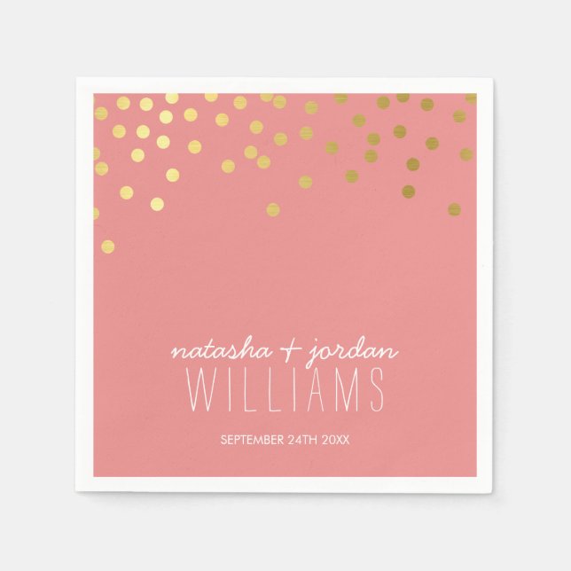 Serviette En Papier TABLEAU mariage DÉCOR de mignons confettis taches  (Devant)