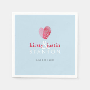 Serviette En Papier TABLEAU mariage DÉCOR jolie empreinte digitale coe