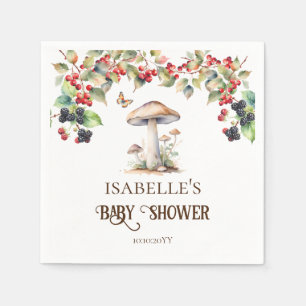 Serviette En Papier Tabouret en bois et Baby shower d'automne de champ