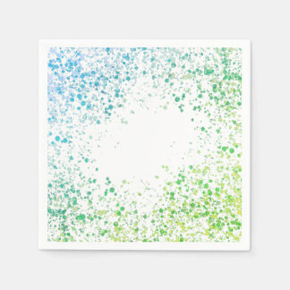 Serviette En Papier Tache verte et bleue