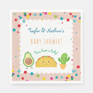Serviette En Papier Taco à propos d'un bébé ! Baby shower d'accueil à 