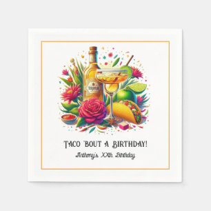 Serviette En Papier "Taco ’Bout a Birthday" Tequila & Margarita Fiesta