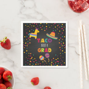 Serviette En Papier Taco Bout a Grad Fiesta Grad Graduation Napkin