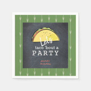 Serviette En Papier Taco Bout A Party Chalkboard Birthday Paper