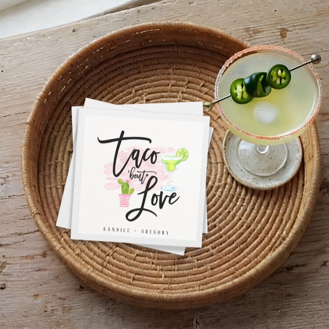 Serviette En Papier Taco Bout Love Fête des mariées Fiesta (Créateur téléchargé)