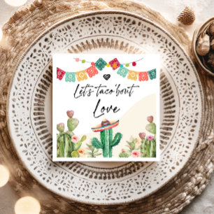 Serviette En Papier Taco Bout Love Fiesta Cactus Aquarelle Douche