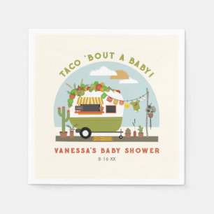 Serviette En Papier Taco Bout Un Baby shower Vert Neutre Bébé